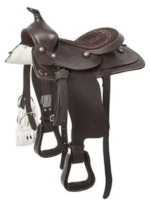 Immagine prodotto di Sella da equitazione Hispano Hipica Austin Western, colore marrone, taglia 16"