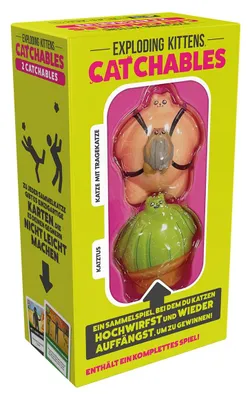 Productafbeelding van Exploding Kittens – Catchables 2: Katztus & Katze met draagkat, voor 2 spelers.