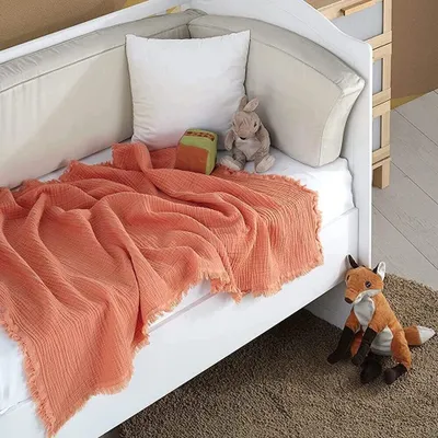 Produktbild von Musselin Mulltuch Baby Orange 80x130cm
