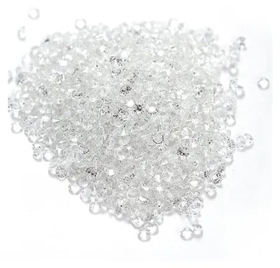 Produktbild von 5000 Stück 3 mm transparente Konfetti für Hochzeiten, Partys, Kunststoff, Diamanten, glitzernde Edelsteine, Nachbildungation (weiß)