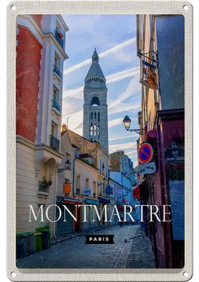 Produktbild von Blechschild Reise 20x30cm Montmartre Paris Künstlerviertel