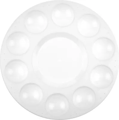 Produktbild von kangaro Farbmisch-Palette Kunststoff rund 170 mm weiß