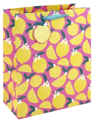 Große Zitronentasche 26,5x14x33 cm, 6er-Pack