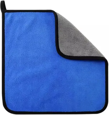 Produktbild von Mikrofaser-Reinigungstuch für das Auto – 40/40 cm – Blau/Grau – 3 Stück