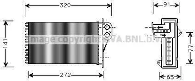 Produktbild von PRASCO PEA6356 Wärmetauscher Innenraumheizung Kühler passend für PEUGEOT 206 Schrägheck (2A/C) 206 CC (2D) 206+ Schrägheck (2L, 2M) 307 (3A/C)