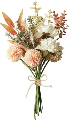 Produktbild von Weldomcor Kunstblumen Hortensien Künstliche Pflanzen Unechte Blumen Deko Seidenblumen Kunstblumenstrauß künstlich Blumenarrangements Hochzeit Zimmerdeko, Rosa