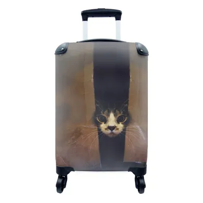 Produktbild von MuchoWow® Koffer Handgepäck Trolley Rollkoffer Kleine Reisekoffer mit 4 Rollen - Kiekeboe - Cabin Size < 55x40x23 cm & 55x40x20 cm - Fotokoffer - Kabinenkoffer - Boardgepäck - Reise-Box - Reisekoffer - Reisegepäck - Koffer mit Bild - Trolley für Kinder