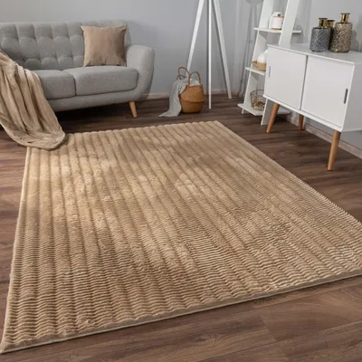 Produktbild von Teppich Bubble Wohnzimmer Schlafzimmer Hochflor Fell Geometrisches Design 3D Grösse 120x160 cm
