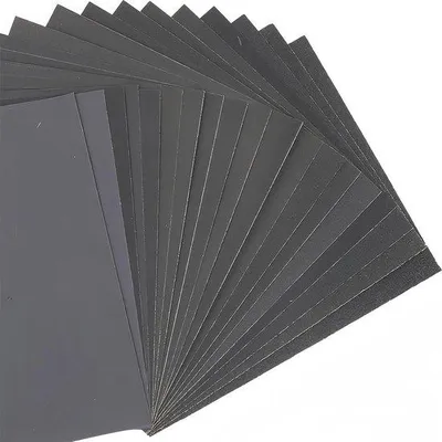 Imagen del producto de Papel de lija, grano 800, resistente al agua; papel de lija, grano 1500, color , dimensiones 230 x 280 mm, para uso en seco y en húmedo.