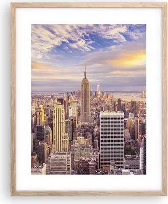 Produktbild von Gerahmtes Poster - Rahmen in heller Eiche - New York Stadt - 40x50 cm - Wand Bild - Wanddeko - Wandbilder - Kunstposter - Wandposter - Bilderrahmen - Bilder - Kunstdruck - Wandbild - P2NPA40x50-3638