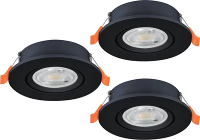 Obrázek produktu pro EGLO Sada 3 LED bodových světel Barranco, stropní svítidla s přepínačem, otočná stropní svítidla, teplá bílá – studená bílá, včetně žárovek GU10, průměr 9 cm