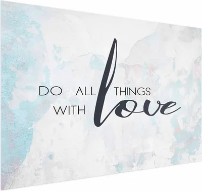 Produktbild von Posterpapier Poster - Do All Things with Love 60x40 cm Text m-A-0747-ao-a
