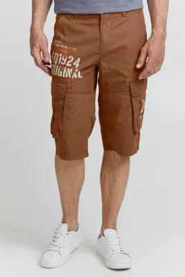 Image de FQ1924 FQMael : Short de sport cargo pour hommes, modèle bermuda, imprimé, coupe classique