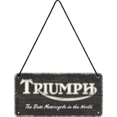 Produktbild von Nostalgic-Art - Hängeschild - Triumph - Triumph Logo Black Wood