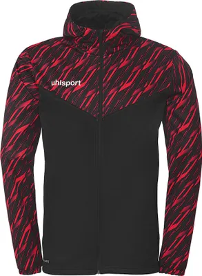 Produktbild von Uhlsport Progressive 28 Kapuzenjacke Kinder - Schwarz / Rot