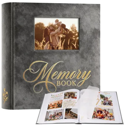 Productafbeelding van Zelfklevend Fotoalbum met Fluweelvenster en 100 Pagina's