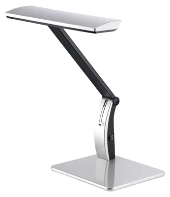 LED-Tischlampe dimmbar, Touch, USB, Silber, 53,5 cm