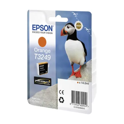 Zdjęcie produktu dla Epson T3249 Orange, Pomarańczowy, Tusz na bazie pigmentu, 14 ml, 1 szt., 980 stron(y)