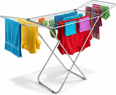 Imagen del producto de Secadora plegable - Secadora de ropa - Capacidad de secado: 16 metros - Dimensiones: 180 x 55 x 105 cm - Color: Plateado