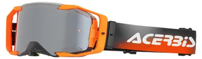 Zdjęcie produktu dla Maska do motocrossu ACERBIS VORTEX, lustrzane soczewki, pomarańczowo-szare