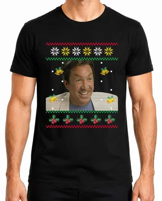 Immagine prodotto di Maglione di Natale "brutto" a tema Babbo Natale, divertente, per uomo, maglietta, colore nero, taglia L