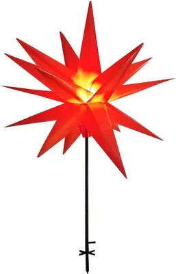 Produktbild von Star-Max Star-Max LED-Stern, rot,¸ 100 cm + 120 cm Stab