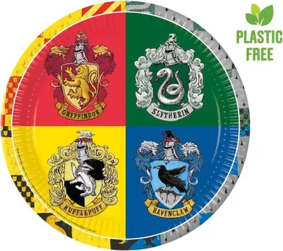 Zdjęcie produktu dla Godan Talerzyki Harry Potter 23 cm 8 szt papierowe urodzinowe