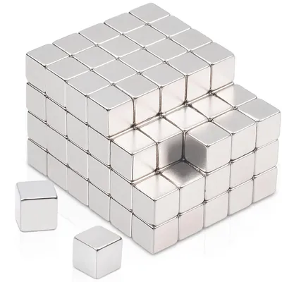 Produktbild von Neodym-Magnete, 5 x 5 x 5 mm, 110 Mini-Magnete, starke kleine quadratische Magnete für Kühlschrank, Whiteboard, Bastelarbeiten und Werkstatt