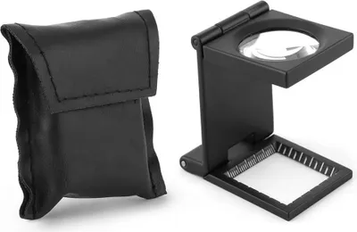 Imagen del producto de Lupa plegable de aleación de zinc, con aumento de 3x, ideal para joyería