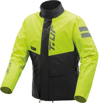 Produktbild von T.UR Roadtrip Hydroscud Schwarz Gelb Fluoreszierende Regenjacke Genehmigt größe XL