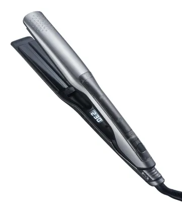 Produktbild von INF Dampf-Haarglätter (US-Stecker) – 2-in-1 Dampfpflege & Glättung mit Wassertank, PTC-Schnellheizung, nass und trocken, einstellbare Temperaturanzeige Grau