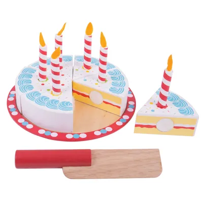 Image de Bigjigs Gâteau d'anniversaire en bois