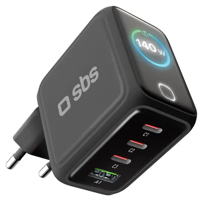 Produktbild von SBS GaN 140W Ladegerät mit TFT-Farbdisplay