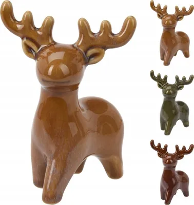 Imagen del producto de Figura de reno navideño, decoración para el hogar, 14 cm, 1 unidad