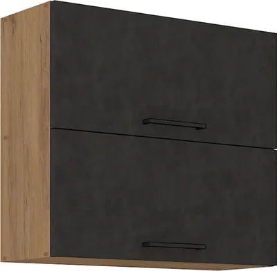 Produktbild von Vigo Hängeschrank 80 cm Eiche Lancelot Matera Grau Küchenzeile Küchenblock Küche