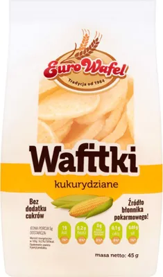Zdjęcie produktu dla Eurowafel Wafitki Kukurydziane 45 G