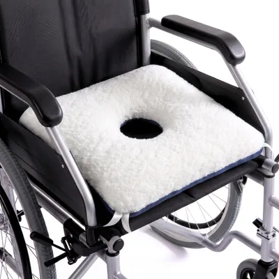 Image de Mobiclinic, Coussin anti-escarres, 40x38 cm, Pour Coxis, Marque Européenne, Carré, Avec Trou, Pour Chaise, Pour Canapé, Pour Fauteuil Roulant