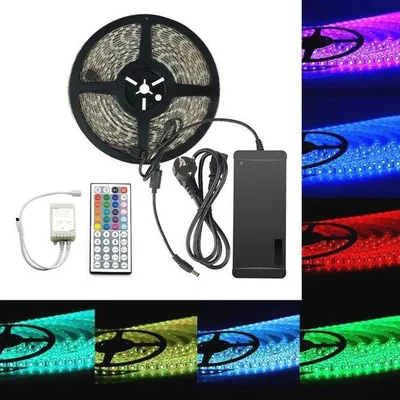 Obrázek produktu pro Vodotěsný RGB LED pásek, 10 m, 600 LED diod, dálkové ovládání