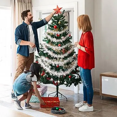 6 Stück 2M Weiße Weihnachtsgirlanden, Hauptbild
