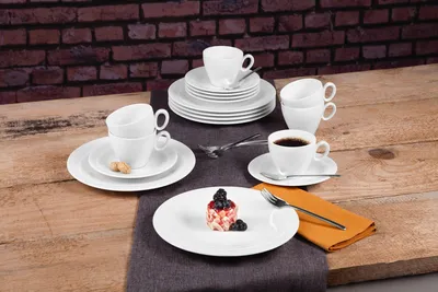 Produktbild von Seltmann Weiden Trio Kaffeeservice, 6 Person(en), Porzellan, Weiß, Rund, 16 cm, 23 cm