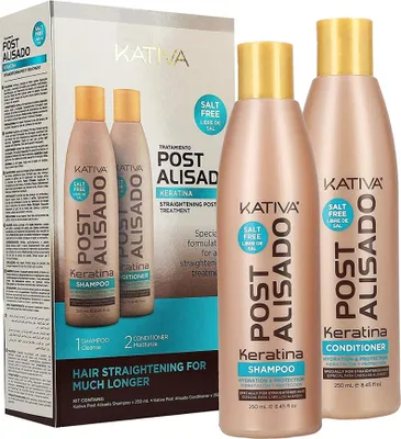 Zdjęcie produktu dla Kativa Keratina Szampon do włosów prostych 250ml Zestaw 2 szt