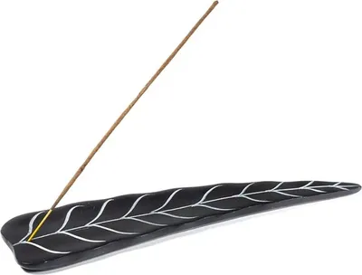 Immagine prodotto di Porta incenso in pietra ollare - Leaf