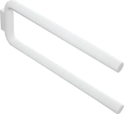 Produktbild von Hewi Handtuchhalter Serie 477 zweiarmig, reinweiß Länge 445 mm Handtuchstange