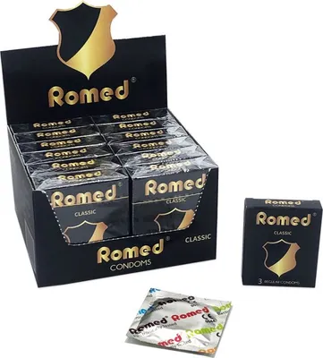 Produktbild von Romed Kondome Classic, mit Reservoir, Latex, 3er Pack (12 x 3er Pack = 36 Stück)