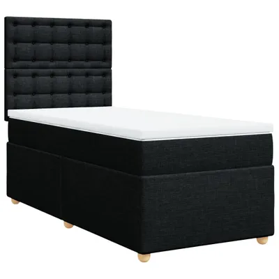 Produktbild von vidaXL Boxspringbett mit Matratze Schwarz 90x200 cm Stoff