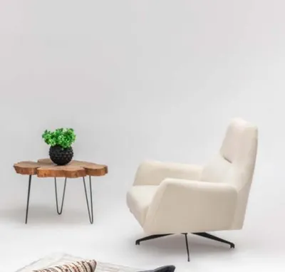 Produktbild von Stoffsessel Sessel Ohrensessel Beige Polster Wohnzimmer Einsitzer Sitz