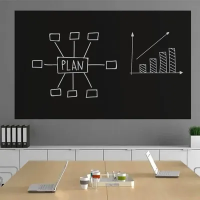 Produktbild von DIMEXACT - DIMEXACT Klebeschiefer, Filzkreide, Kreide, Innen- oder Außenverlegung, Tafel, 1,2 m Breite und 2,5 m Länge, in Rolle -120 cm x 2.5 m - en Rouleau