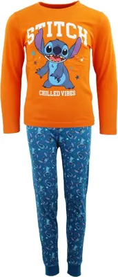 Produktbild von Disney Stitch Kinder Jungen langarm Schlafanzug Pyjama – Orange / 110