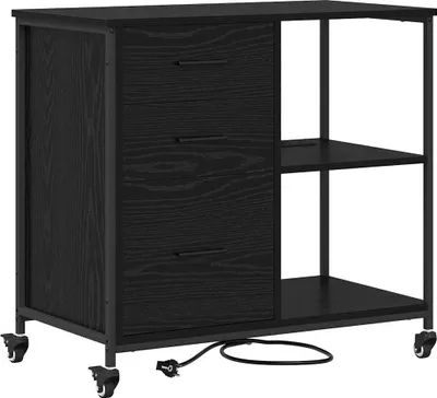 Zdjęcie produktu dla vidaXL Szafka ze stacją ładującą o wyglądzie czarnego dębu 76 x 41 x 72 cm