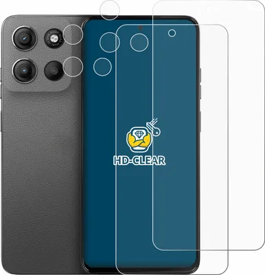 Produktbild von 2x Für Motorola Moto G15 Power (Display+Kamera) Schutzfolie BROTECT Displayschutz Display Schutz Folie Klar Transparent
